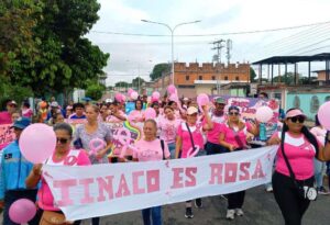Con gran caminata cerró el Mes Rosa en Tinaco